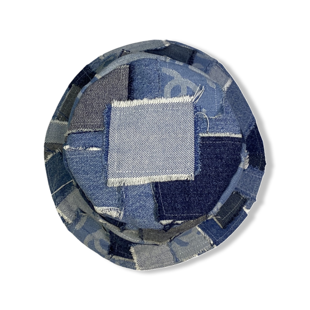 CC DENIM PATCHWORK BUCKET HAT