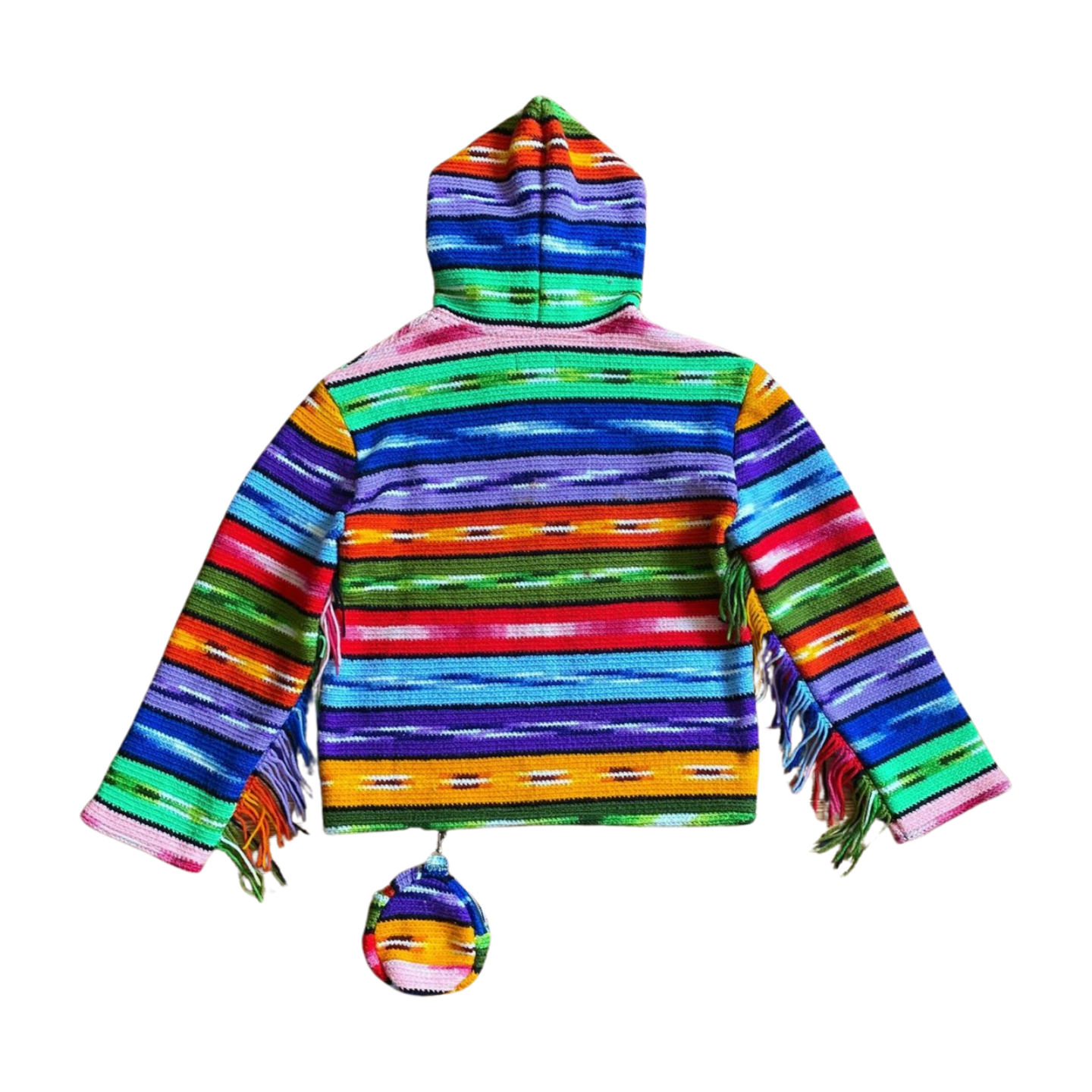 1:1 MULTICOLOUR CROCHET ZIP UP HOODIE