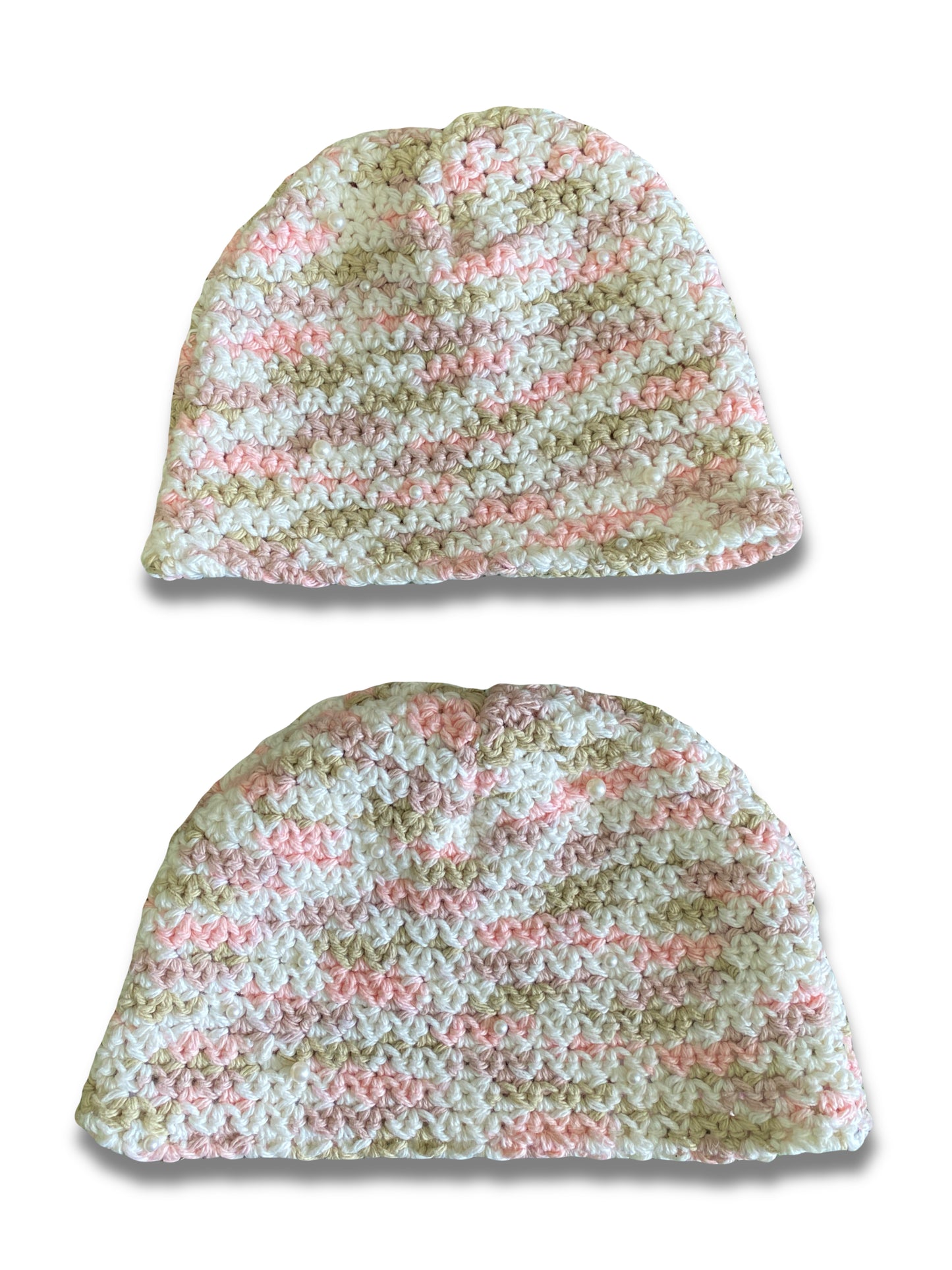 "STRAWBERRY N CREAM" CROCHET BEANIE (2:2)