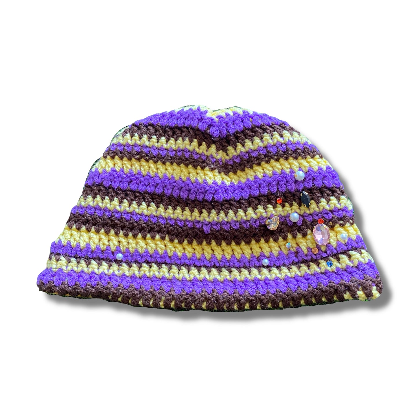 “PURP N’ YELLOW” CROCHET BEANIE