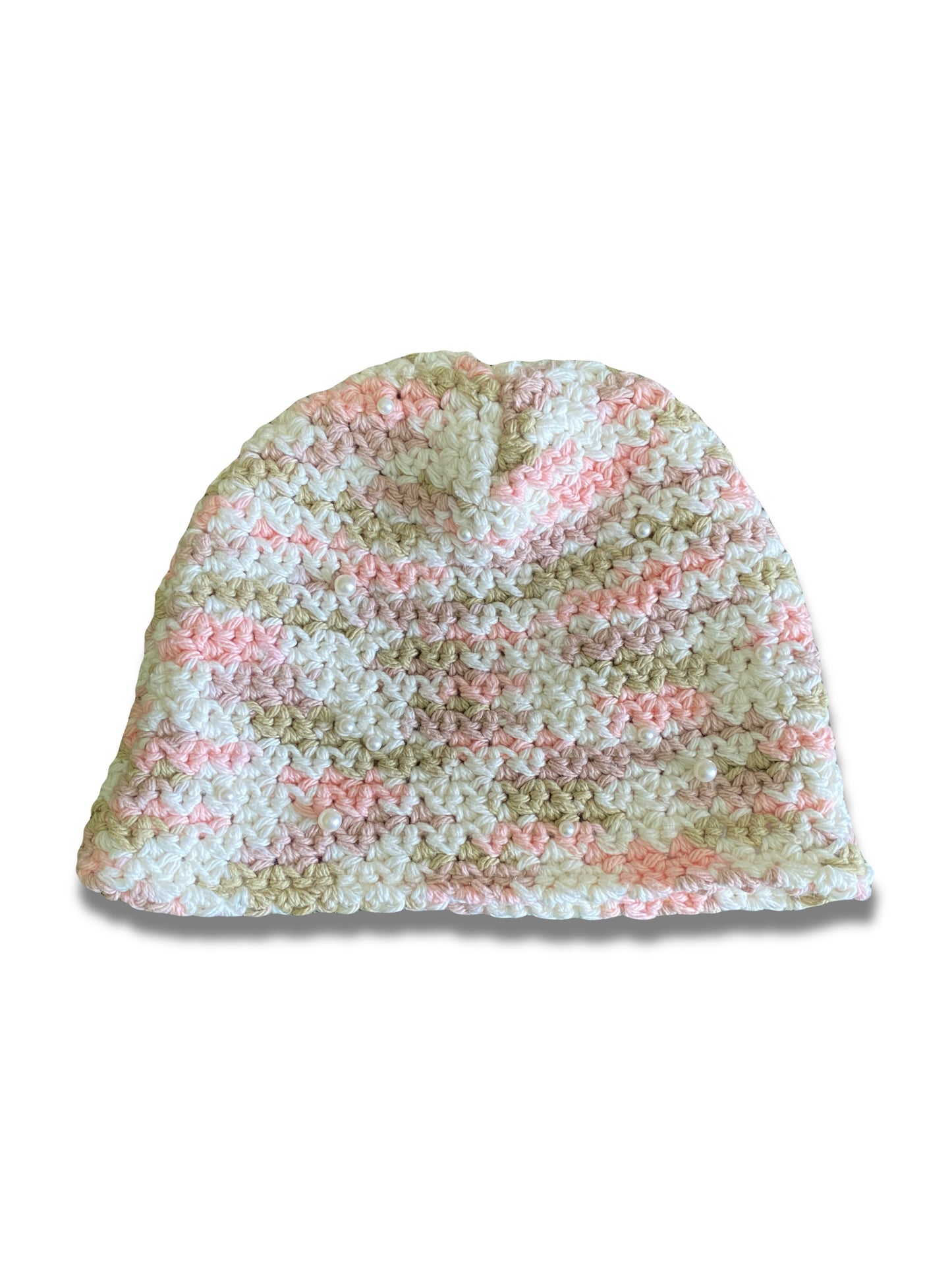 "STRAWBERRY N CREAM" CROCHET BEANIE (2:2)