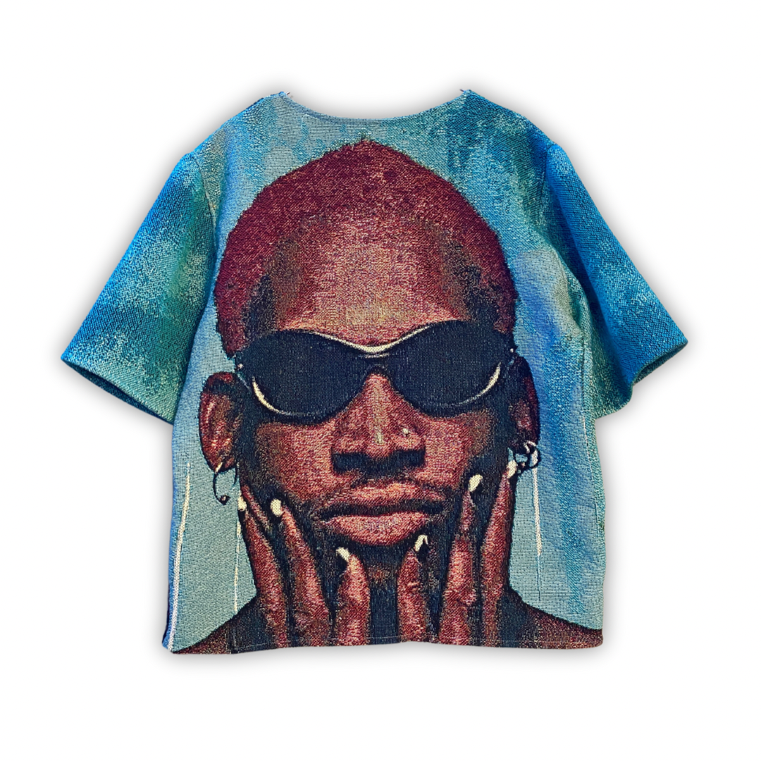 "WORM" WOVEN TEE