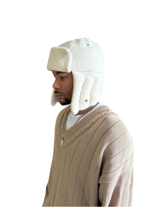 ANGELCHILD WINGED TRAPPER HAT (Off White)