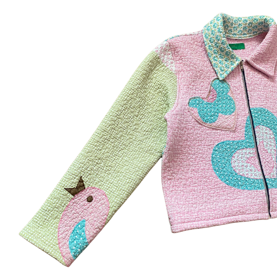 “LUV” QUILT JACKET + SKIRT + HAT SET