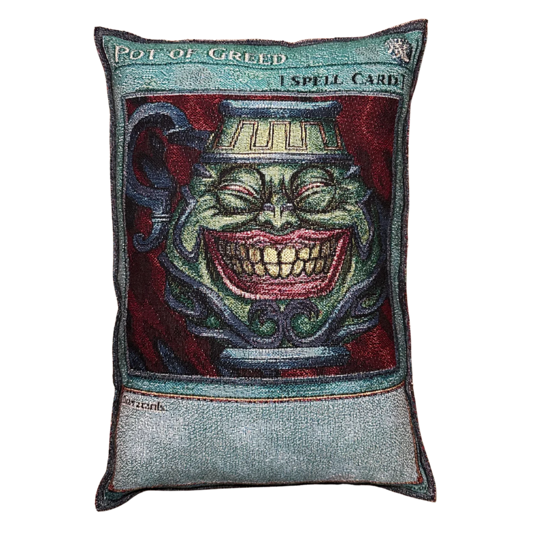 POT OF GREED JUMBO CARD PILLOW