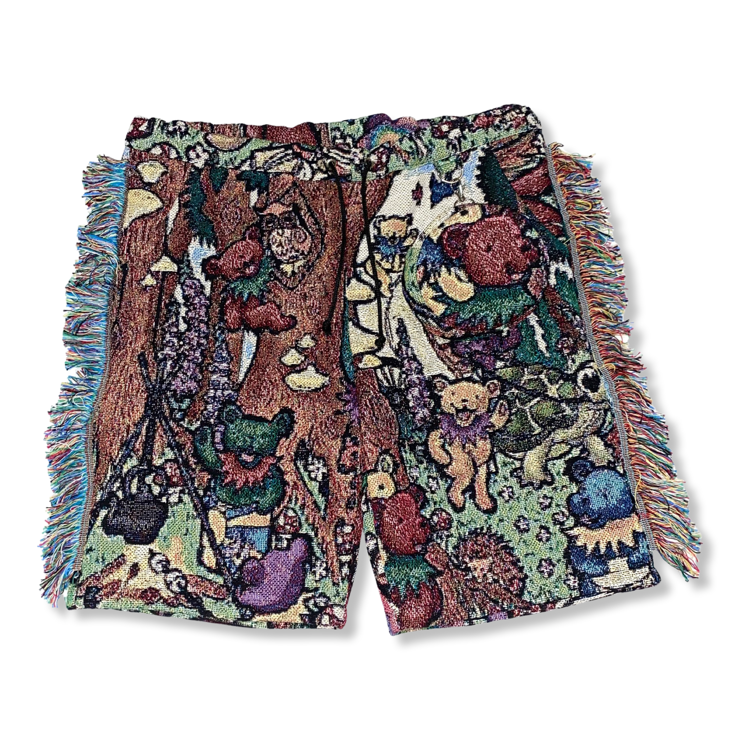 “GRATEFUL DEAD” WOVEN FLARE SHORTS 🧸🍄✨