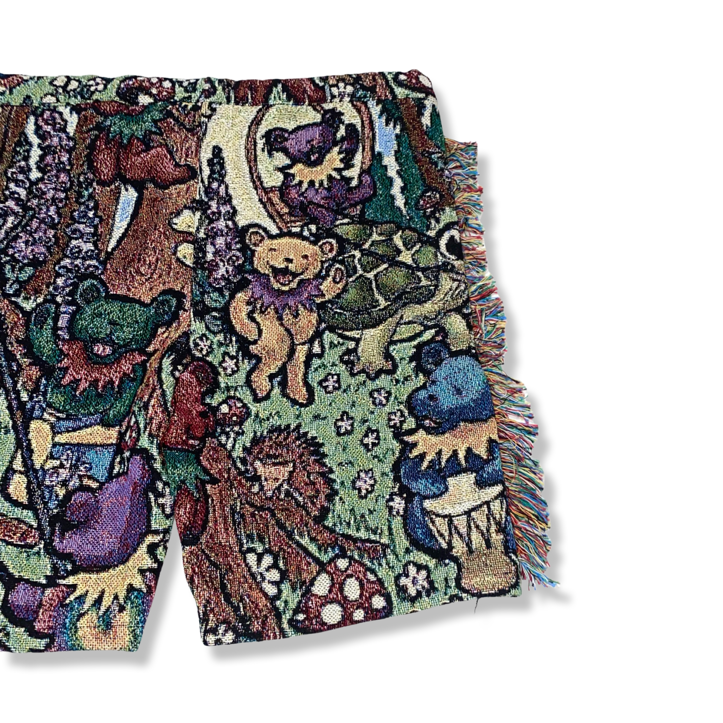 “GRATEFUL DEAD” WOVEN FLARE SHORTS 🧸🍄✨