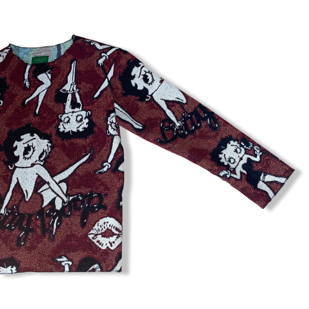 ‘BETTY BOOP’ WOVEN CREWNECK
