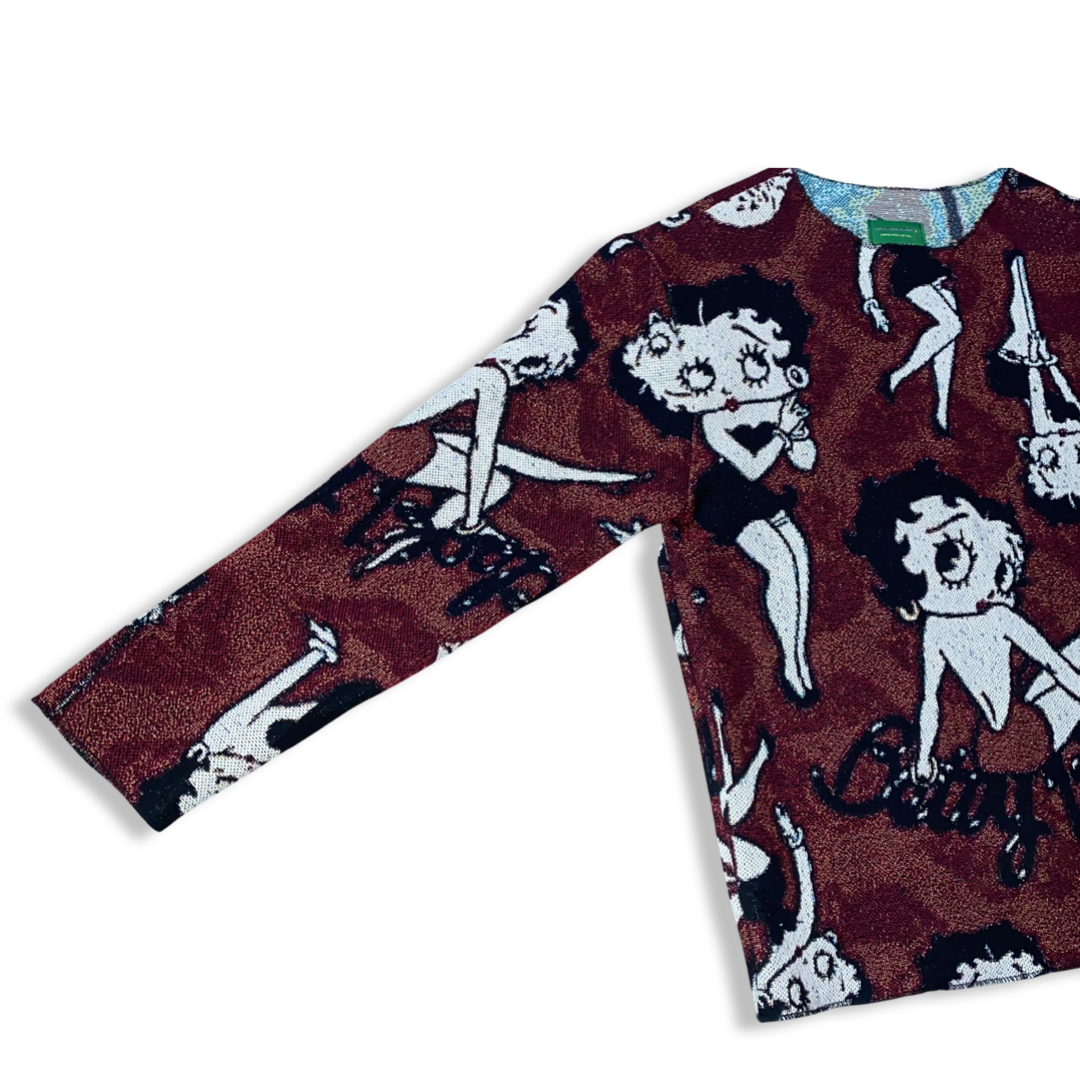 ‘BETTY BOOP’ WOVEN CREWNECK