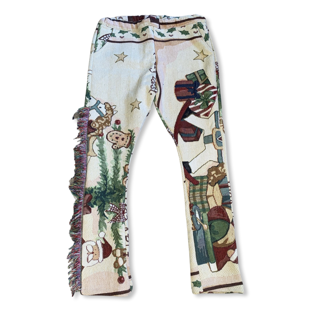 “HOLIDAY SZN” WOVEN FLARES