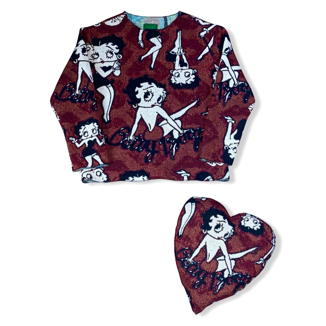 ‘BETTY BOOP’ WOVEN CREWNECK