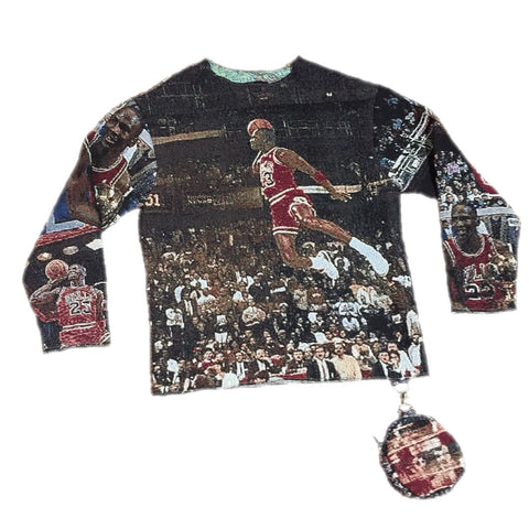 “FROM THE FREE THROW” WOVEN CREWNECK
