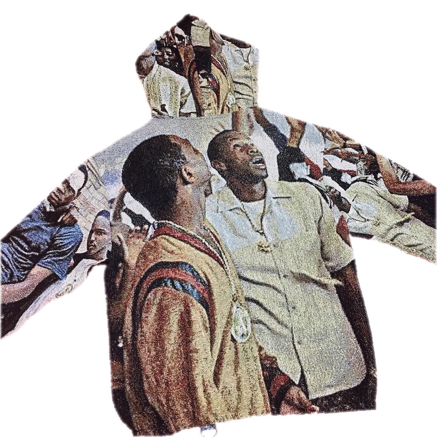 “EVERYBODY EATS” WOVEN HOODIE