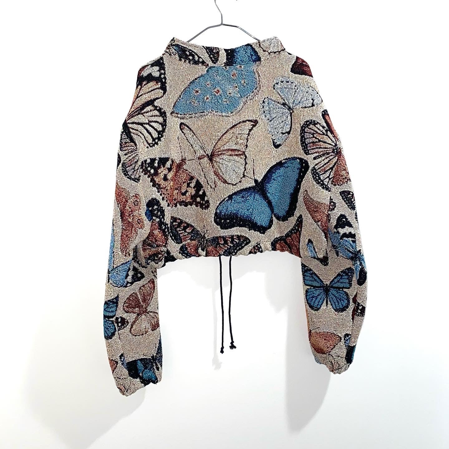 “BUTTERFLY SZN” WOVEN CROPPED JACKET