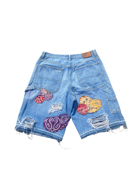 PATCHWORK PAISLEY JORTS