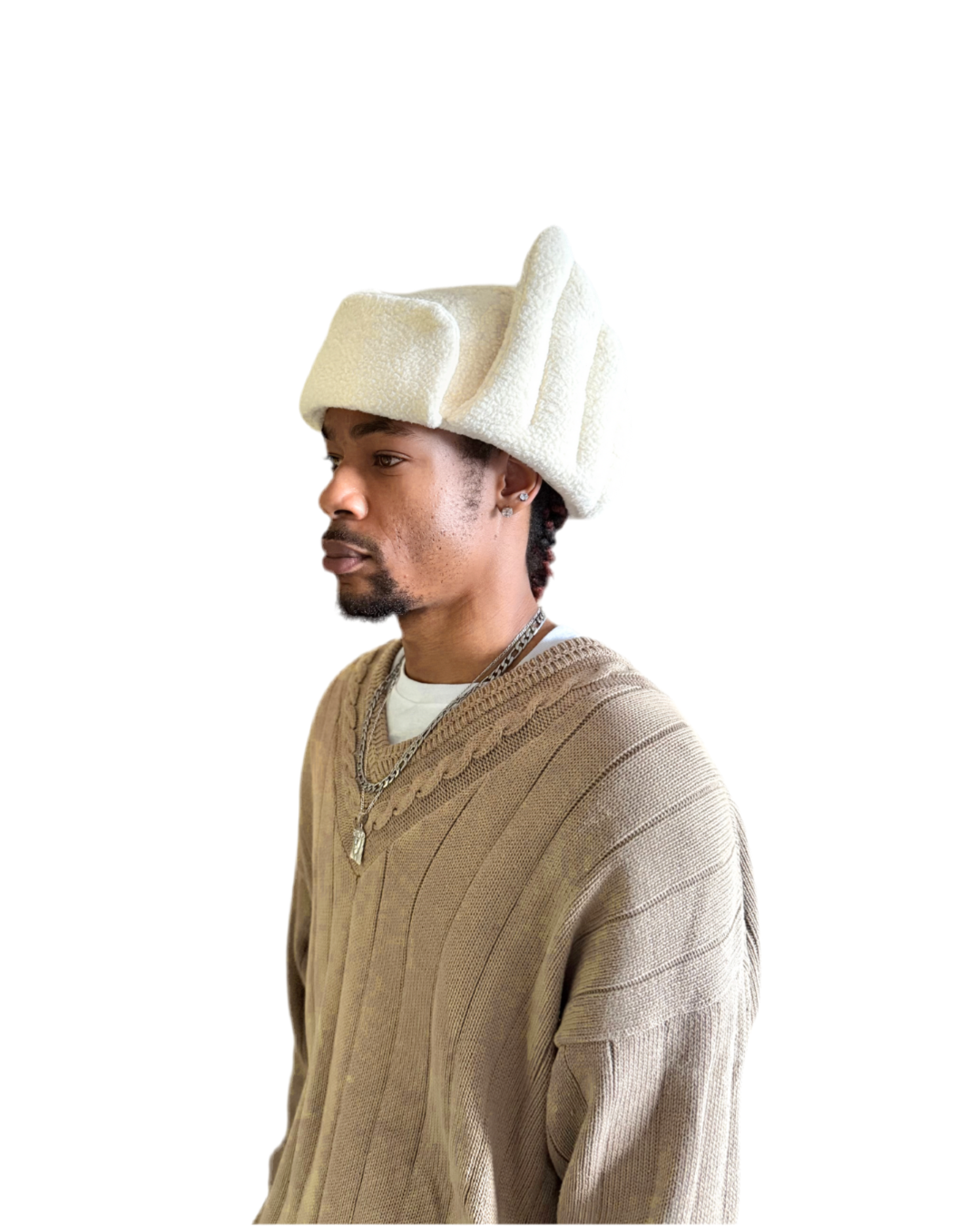 ANGELCHILD WINGED TRAPPER HAT (Off White) – LAB CARTY