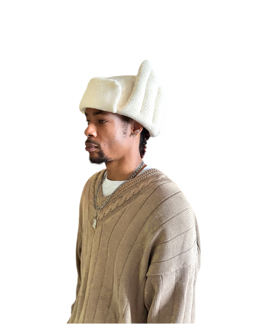 ANGELCHILD WINGED TRAPPER HAT (Off White)