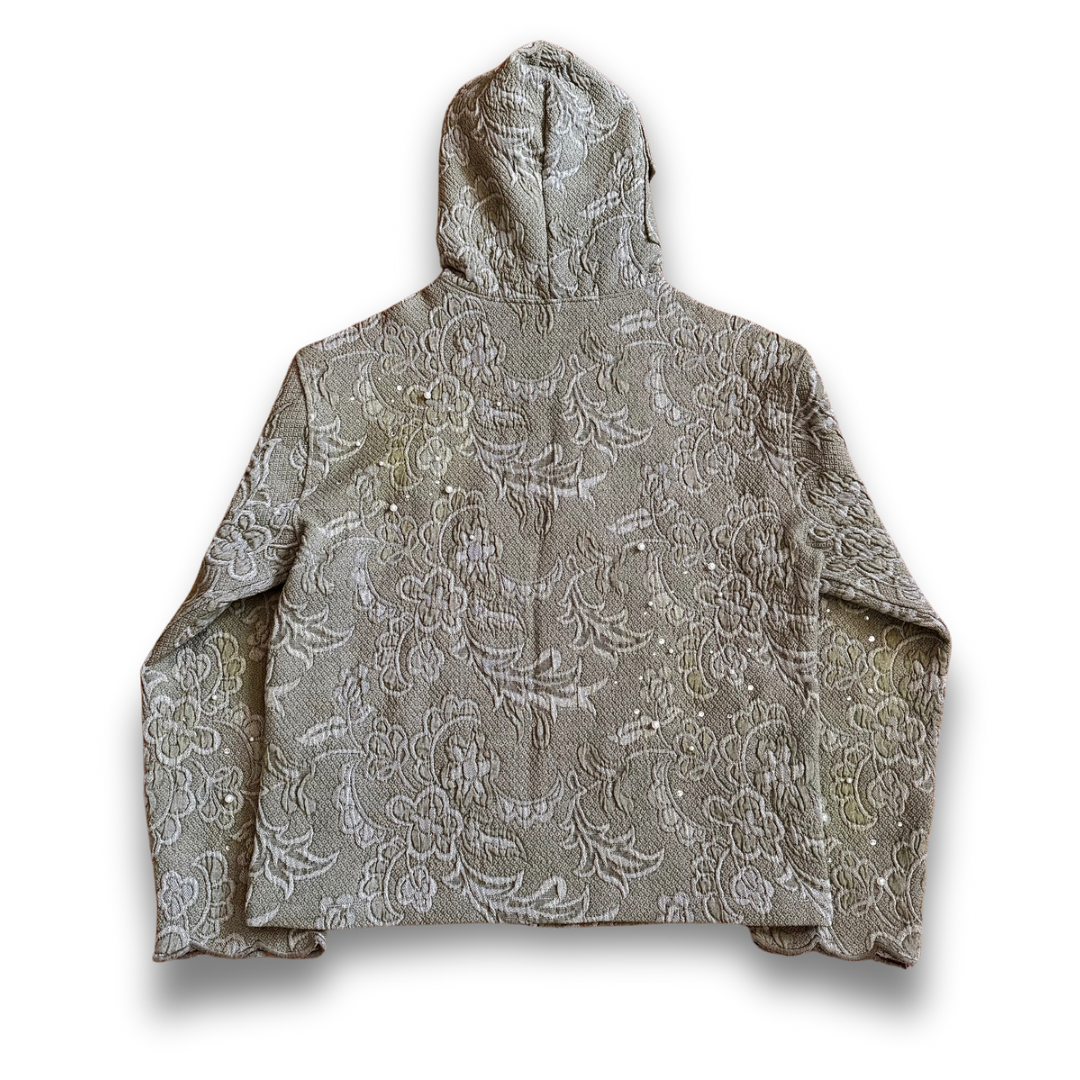 FLORAL ZIP UP HOODIE