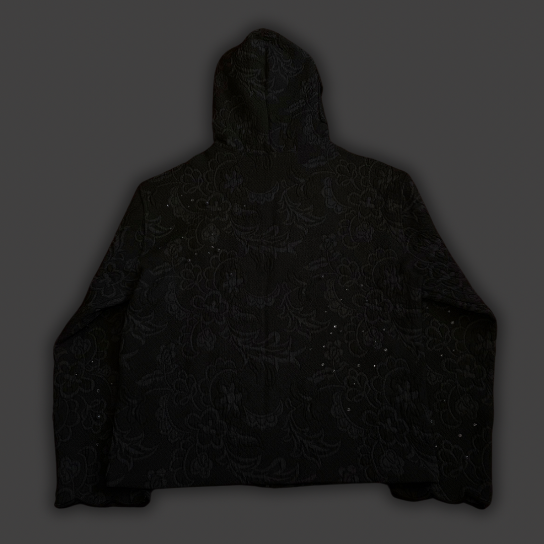 FLORAL ZIP UP HOODIE