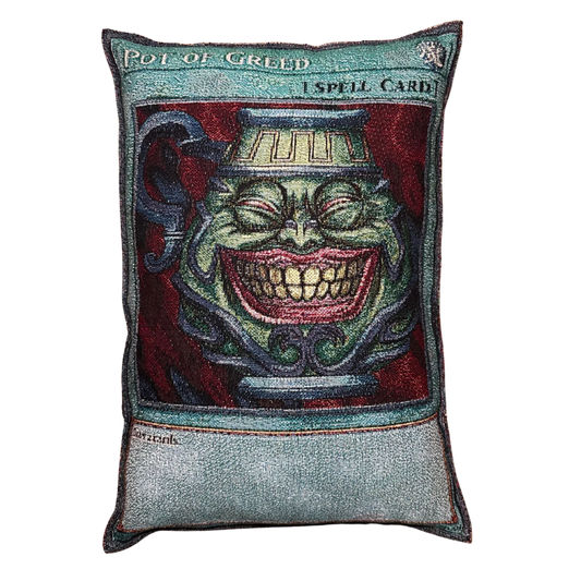 POT OF GREED JUMBO CARD PILLOW