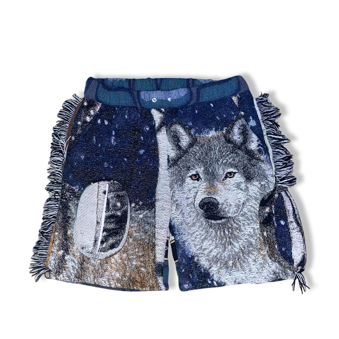 “LONEWOLF” WOVEN FLARE SHORTS