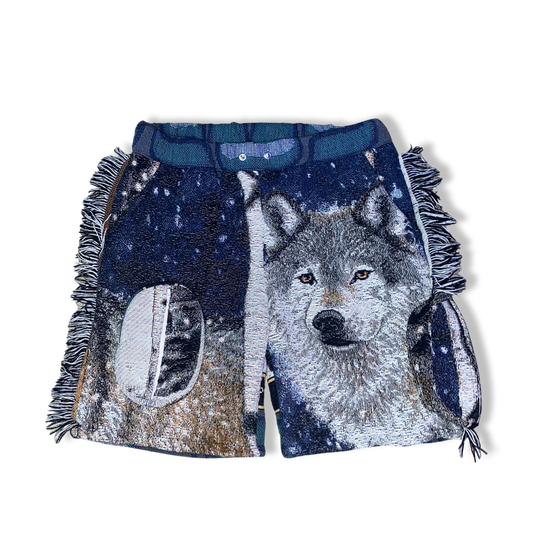 “LONEWOLF” WOVEN FLARE SHORTS