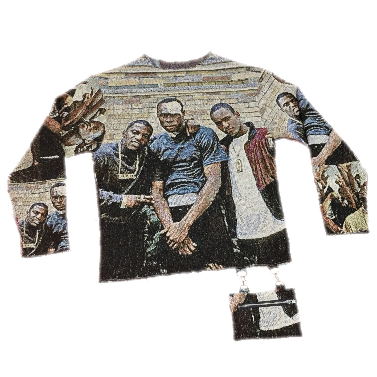 “PAID IN FULL” WOVEN CREWNECK