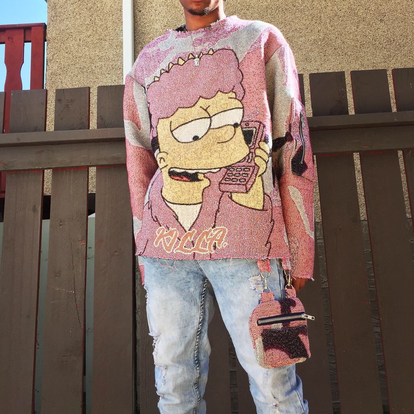 “KILLA BART” WOVEN CREWNECK✨