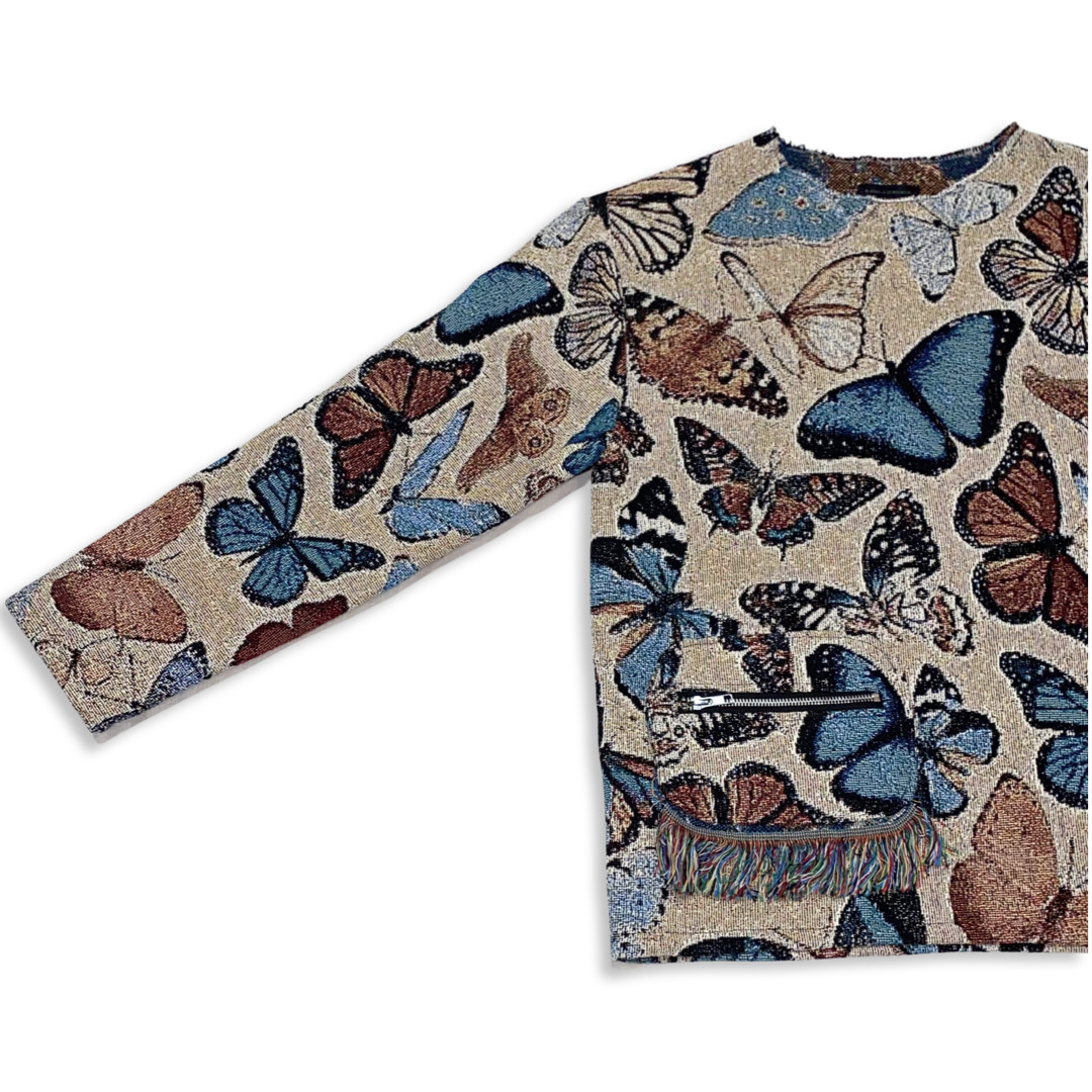 “BUTTERFLY SZN” WOVEN CREWNECK 🦋