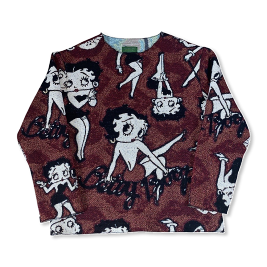 ‘BETTY BOOP’ WOVEN CREWNECK