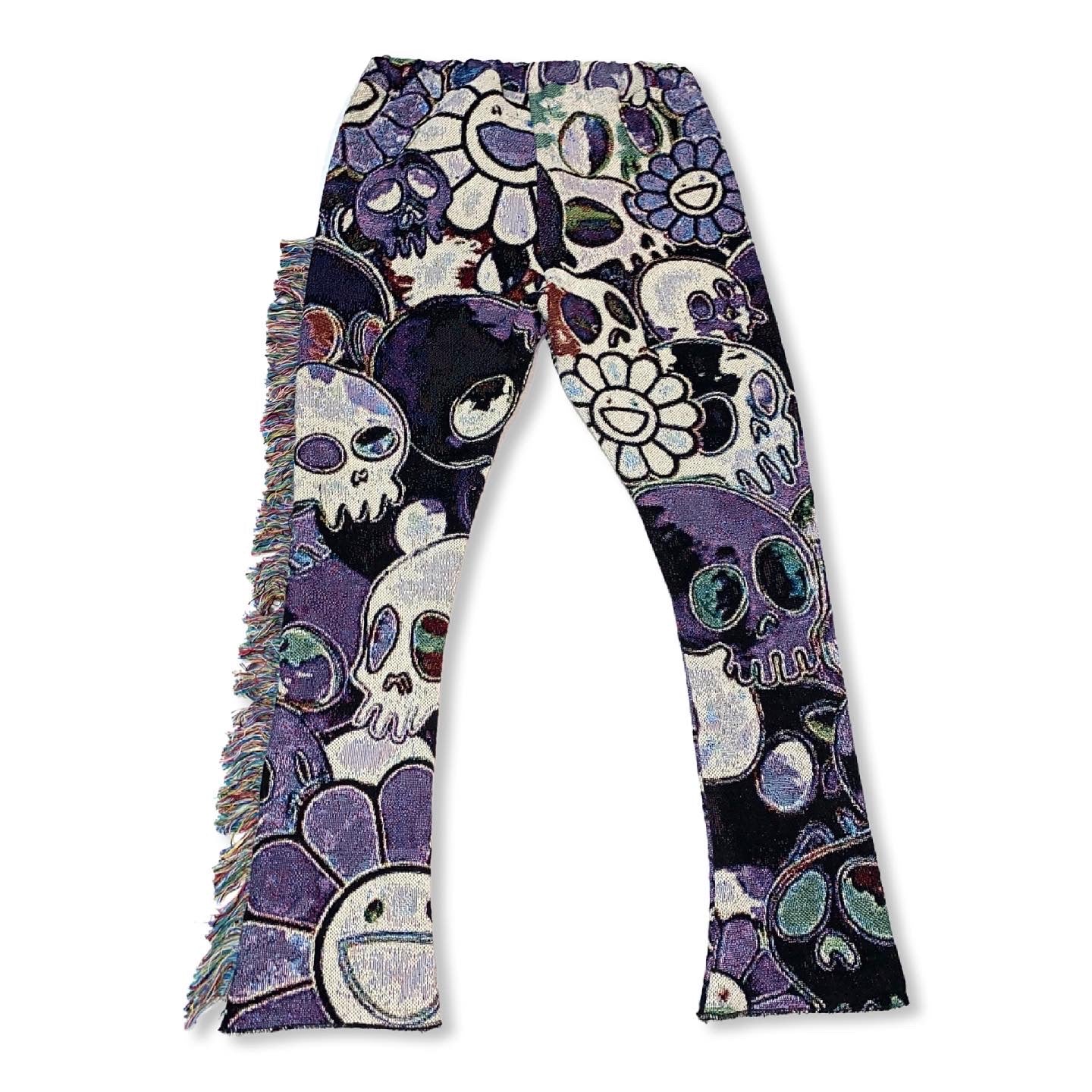 KAMI WOVEN FLARE PANTS ☠️🌸💜