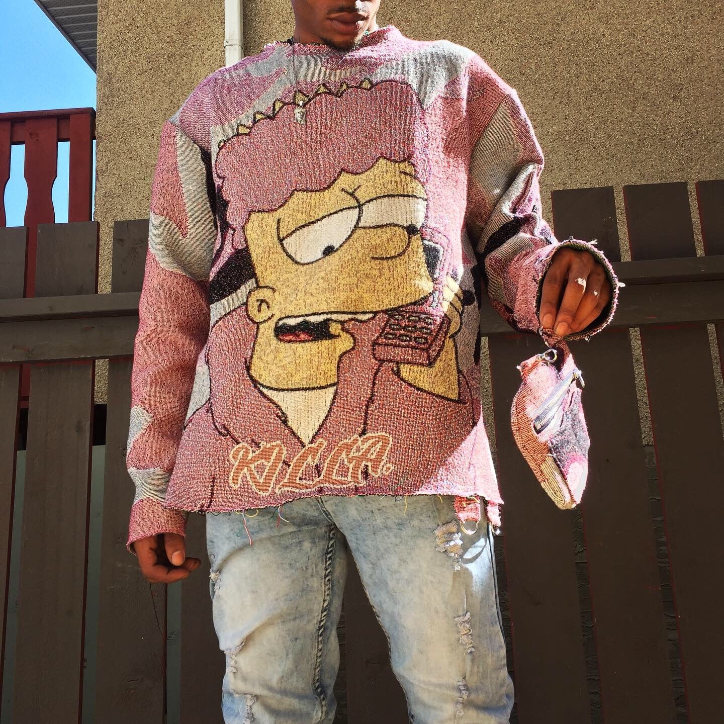 “KILLA BART” WOVEN CREWNECK✨