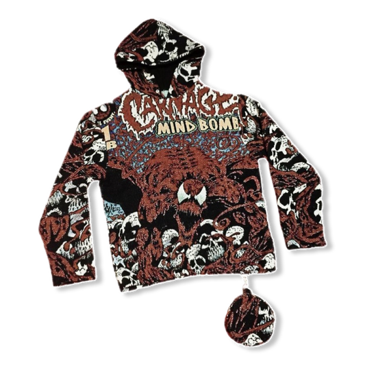 “CARNAGE MIND BOMB” WOVEN HOODIE