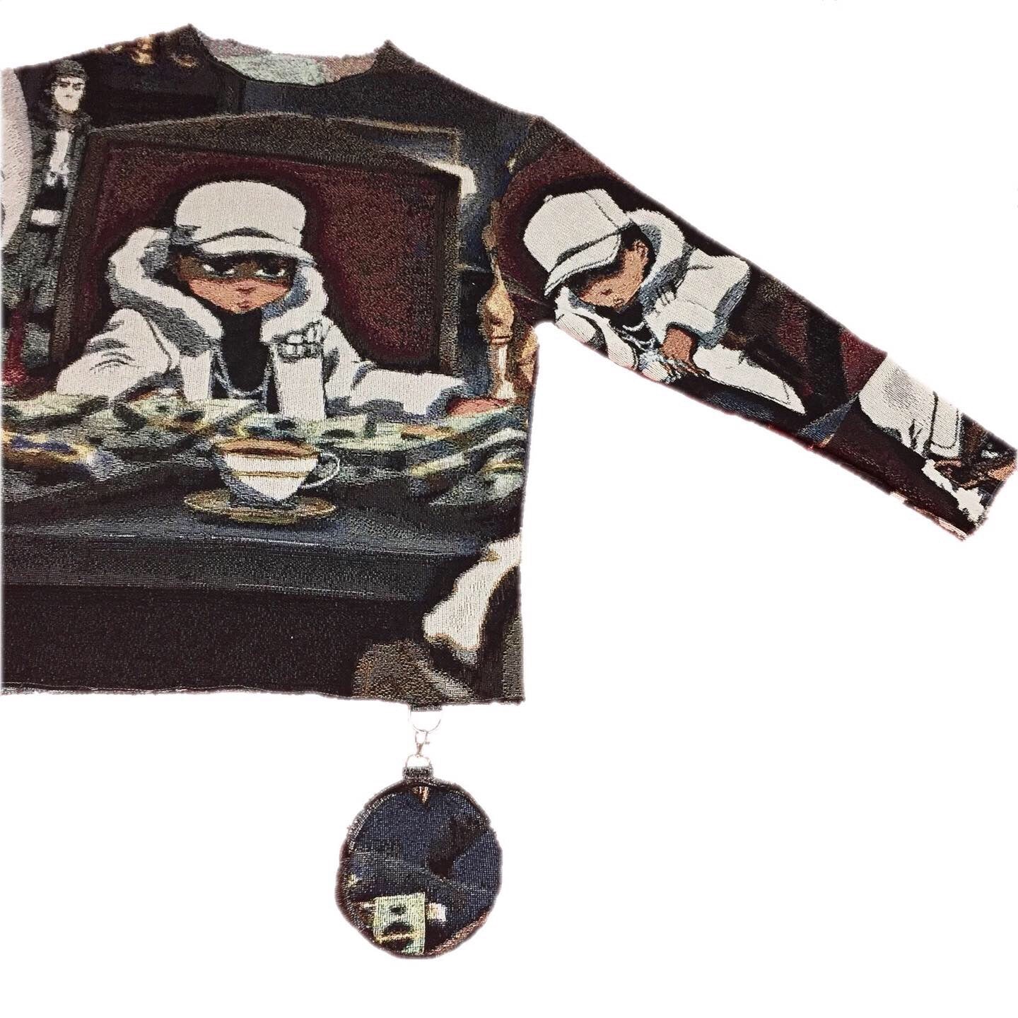 “THE FUNDRAISER” WOVEN CREWNECK