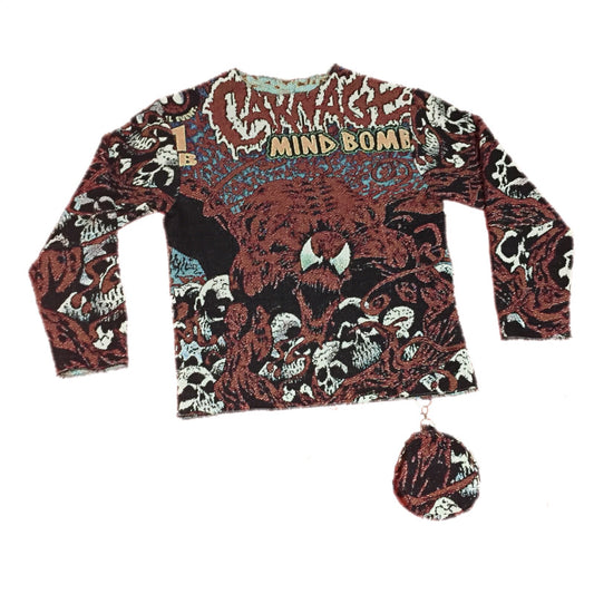 “CARNAGE MIND BOMB” WOVEN CREWNECK