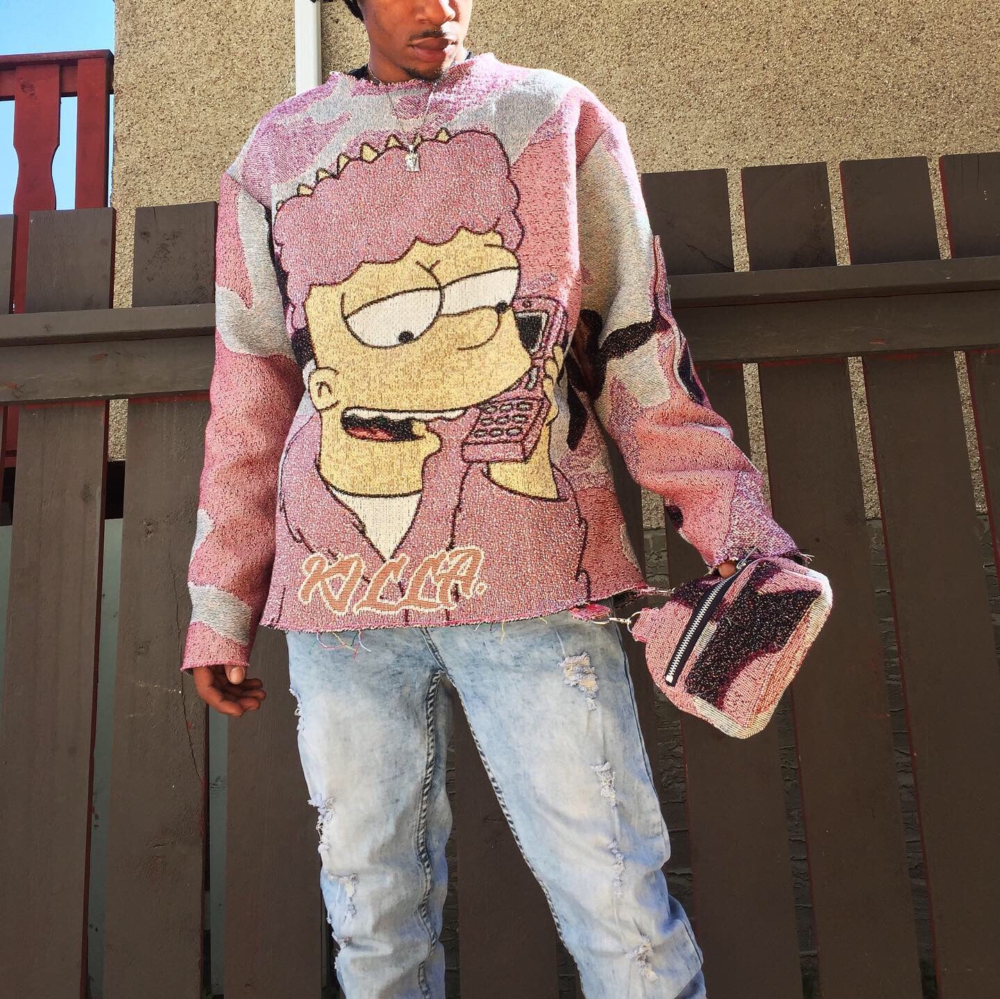 “KILLA BART” WOVEN CREWNECK✨