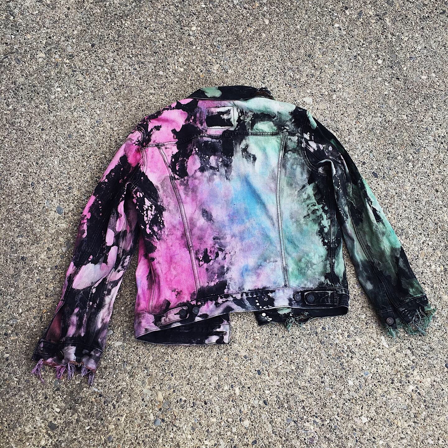 Custom Watermelon Dyed Levi's Denim Jacket