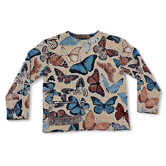 “BUTTERFLY SZN” WOVEN CREWNECK 🦋